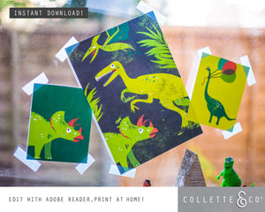 Dinosaur Party Printable Posters