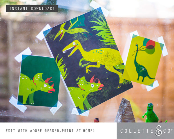 Dinosaur Party Printable Posters