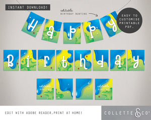 Blue Slime Party Pack Printables