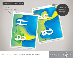 Blue Slime Party Pack Printables