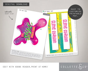 Pink Slime Party Pack Printables