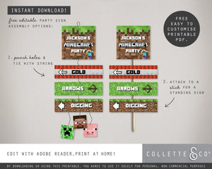FREE Minecraft Party Pack Printables