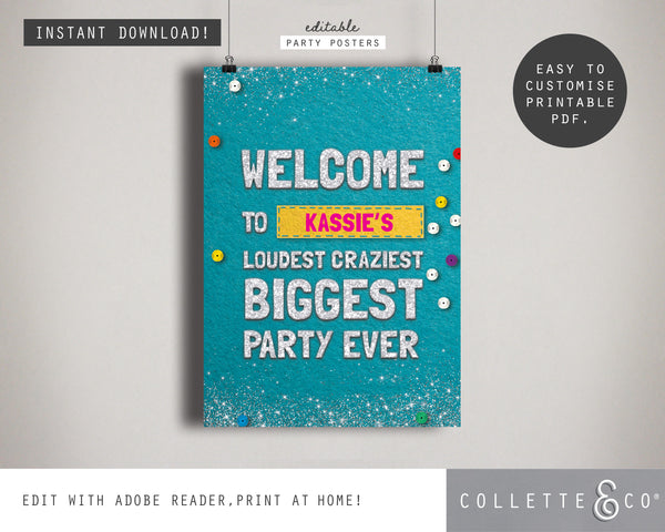 Trolls Party Printable Posters