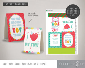 Toy Adoption Party Printable Food Decor