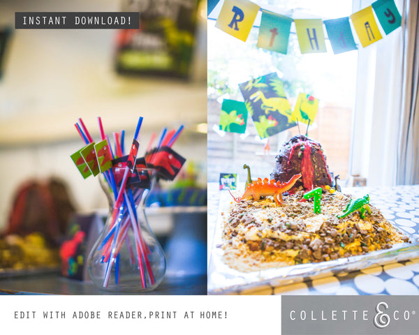 Dinosaur Party Printable Food Decor