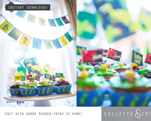 Dinosaur Party Printable Food Decor