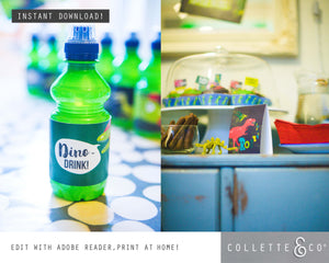 Dinosaur Party Printable Food Decor