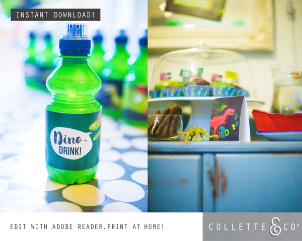 Dinosaur Party Printable Food Decor