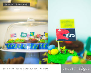Dinosaur Party Printable Food Decor