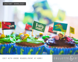 Dinosaur Party Printable Food Decor