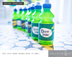 Dinosaur Party Printable Food Decor