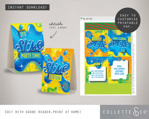 Blue Slime Party Pack Printables