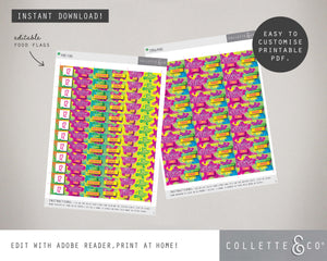Pink Slime Party Printable Food Decor