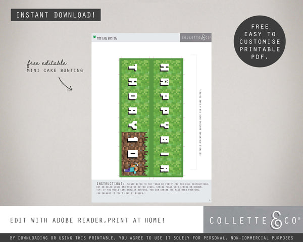 FREE Minecraft Party Pack Printables