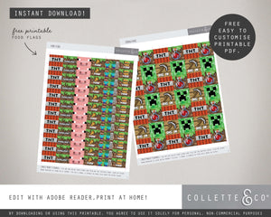 FREE Minecraft Party Pack Printables