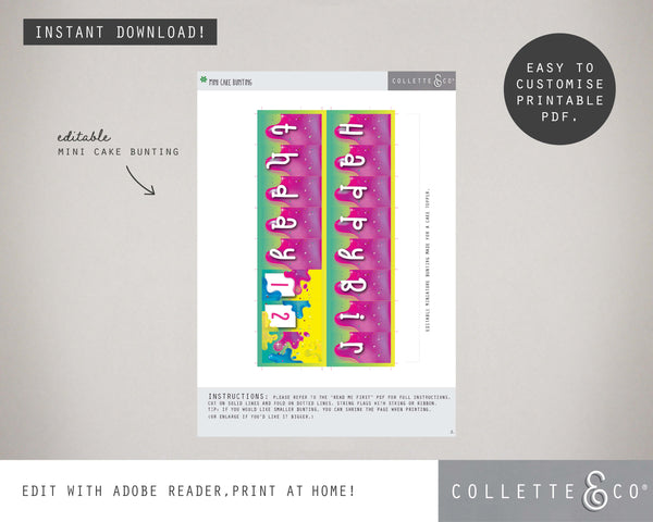 Slime Party Printable Food Decor
