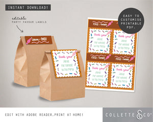 Baking Party Printable Favour Pack