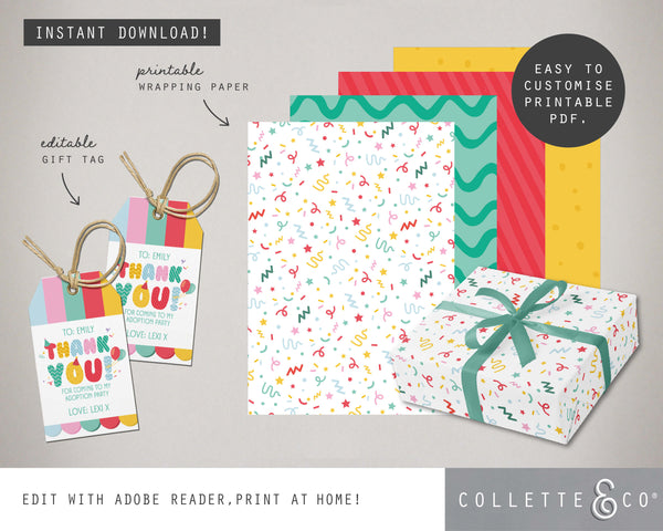 Toy Adoption Party Printable Favour Pack