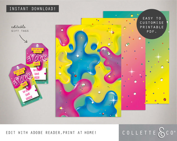 Pink Slime Party Pack Printables