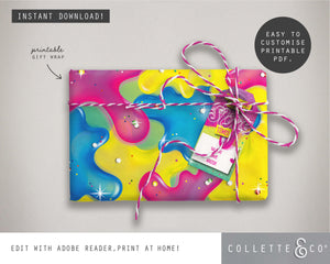Pink Slime Party Printable Favour Pack