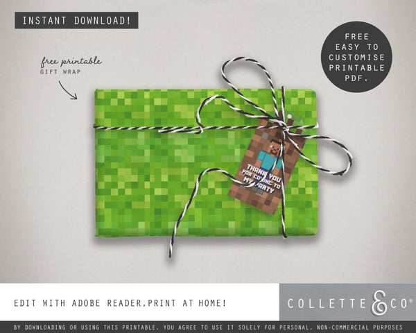 FREE Minecraft Party Pack Printables