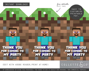 FREE Minecraft Party Pack Printables