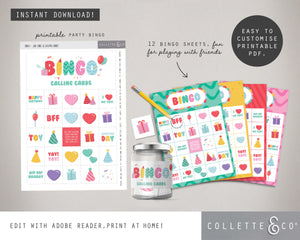 Toy Adoption Party Printable Bingo