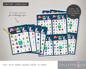 Llama Party Printable Bingo