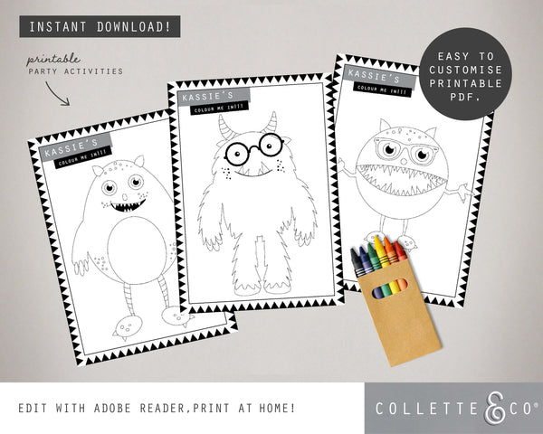 Monster Party Printable Activities