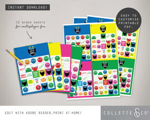 Monster Party Printable Bingo