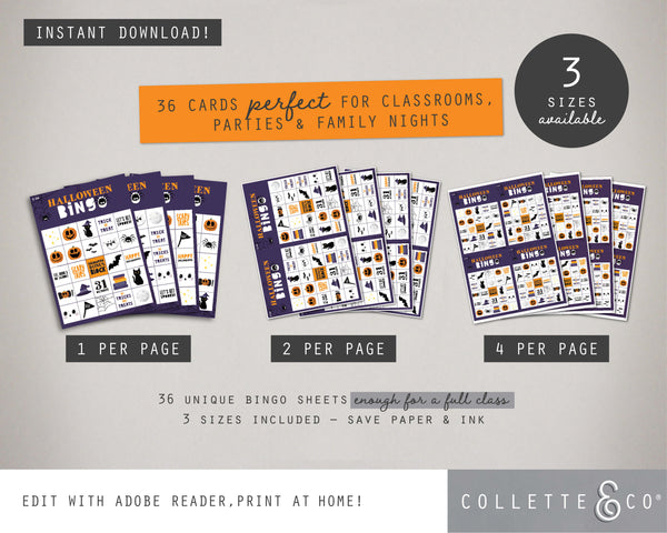 Halloween Printable Bingo