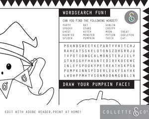 Halloween Printable Activity Sheet