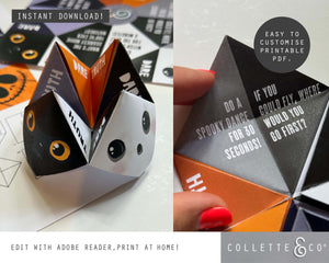 Halloween Printable Truth or Dare Fortune Teller