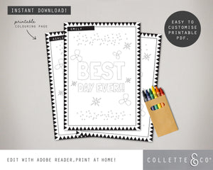 Trolls Party Printable Activity Sheet & Colouring Page