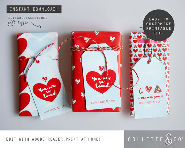 FREE Valentine's Day Printable Wrapping Paper & Gift Tag