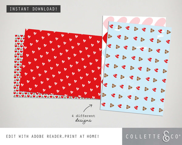 FREE Valentine's Day Printable Wrapping Paper & Gift Tag