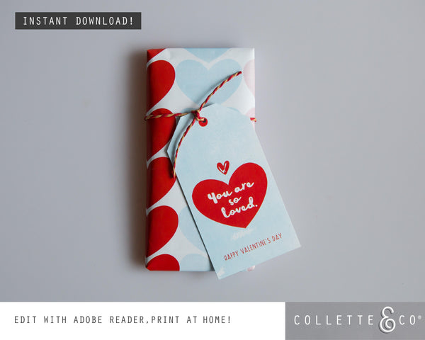 FREE Valentine's Day Printable Wrapping Paper & Gift Tag
