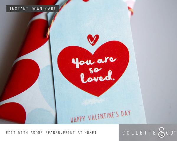 FREE Valentine's Day Printable Wrapping Paper & Gift Tag