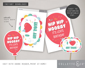 Toy Adoption Party Printable Photo Booth Signs