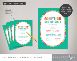 Toy Adoption Party Printable Adoption Pack