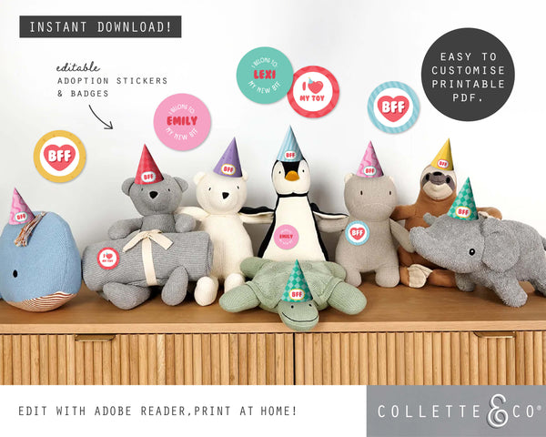 Toy Adoption Party Printable Adoption Pack