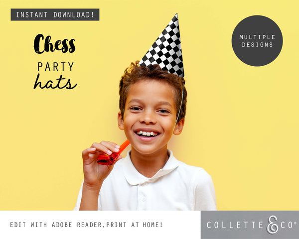 Chess Party Printable Party Hats