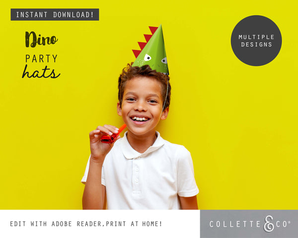 Dinosaur Printable Party Hats