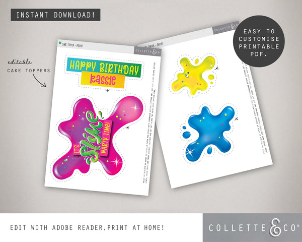Pink Slime Party Pack Printables