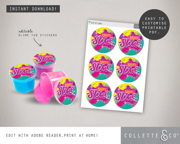 Pink Slime Party Pack Printables