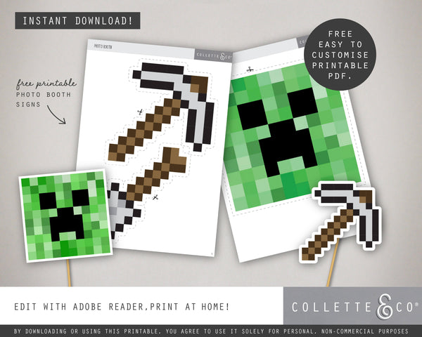 FREE Minecraft Party Pack Printables