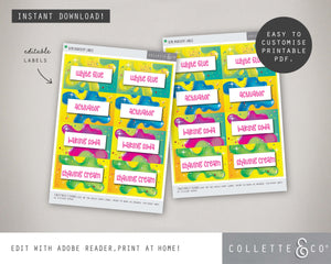 Slime Party Stickers & Labels