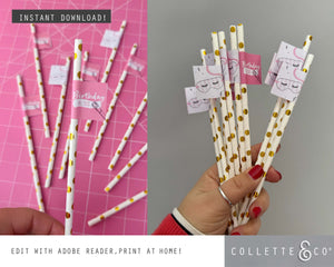 Pamper Party Printable Food Decor