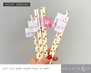 Pamper Party Printable Food Decor