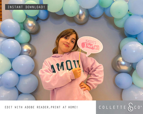 Pamper Party Printable Photo Booth Signs